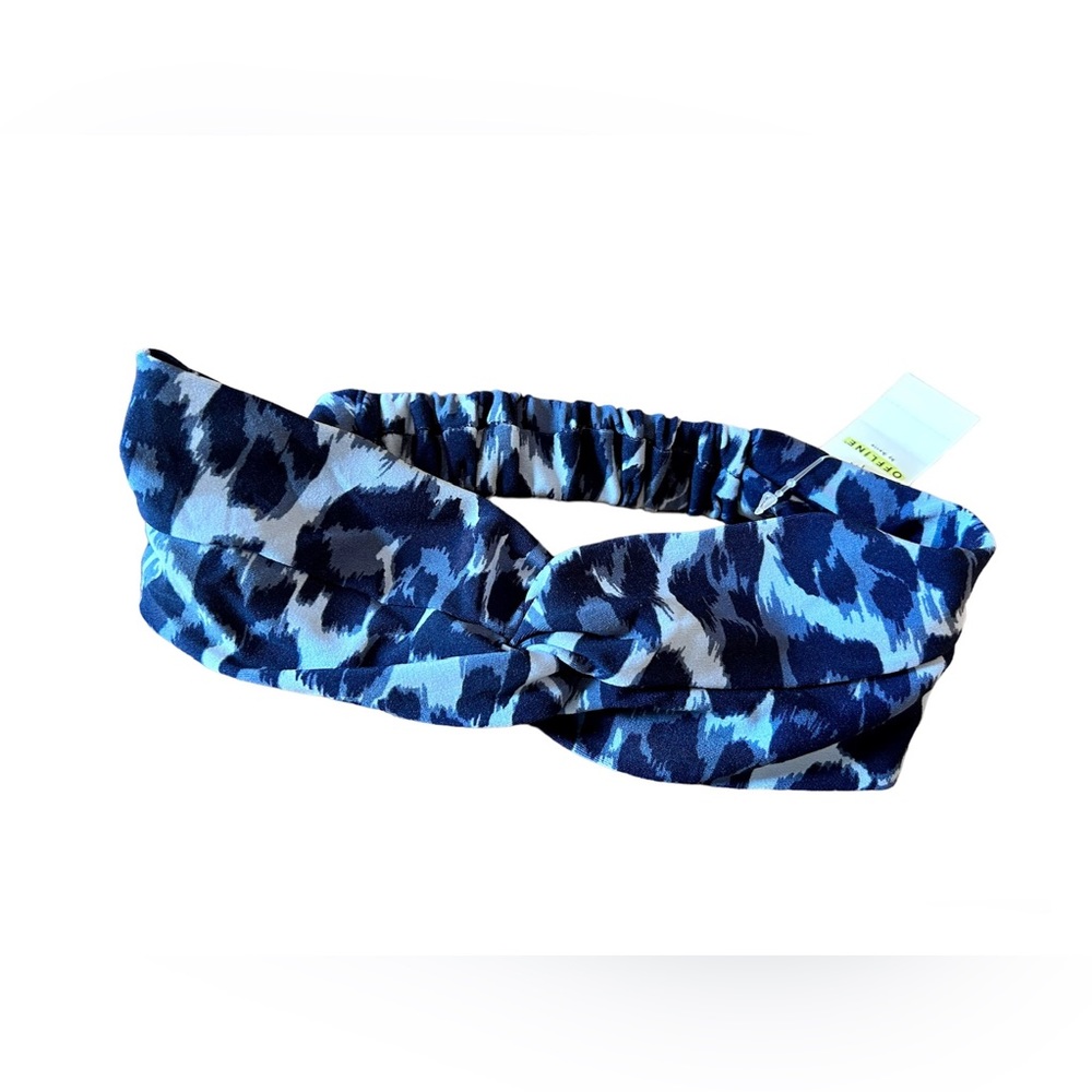 Blue Aerie Leopard Print Twist Headband NWT